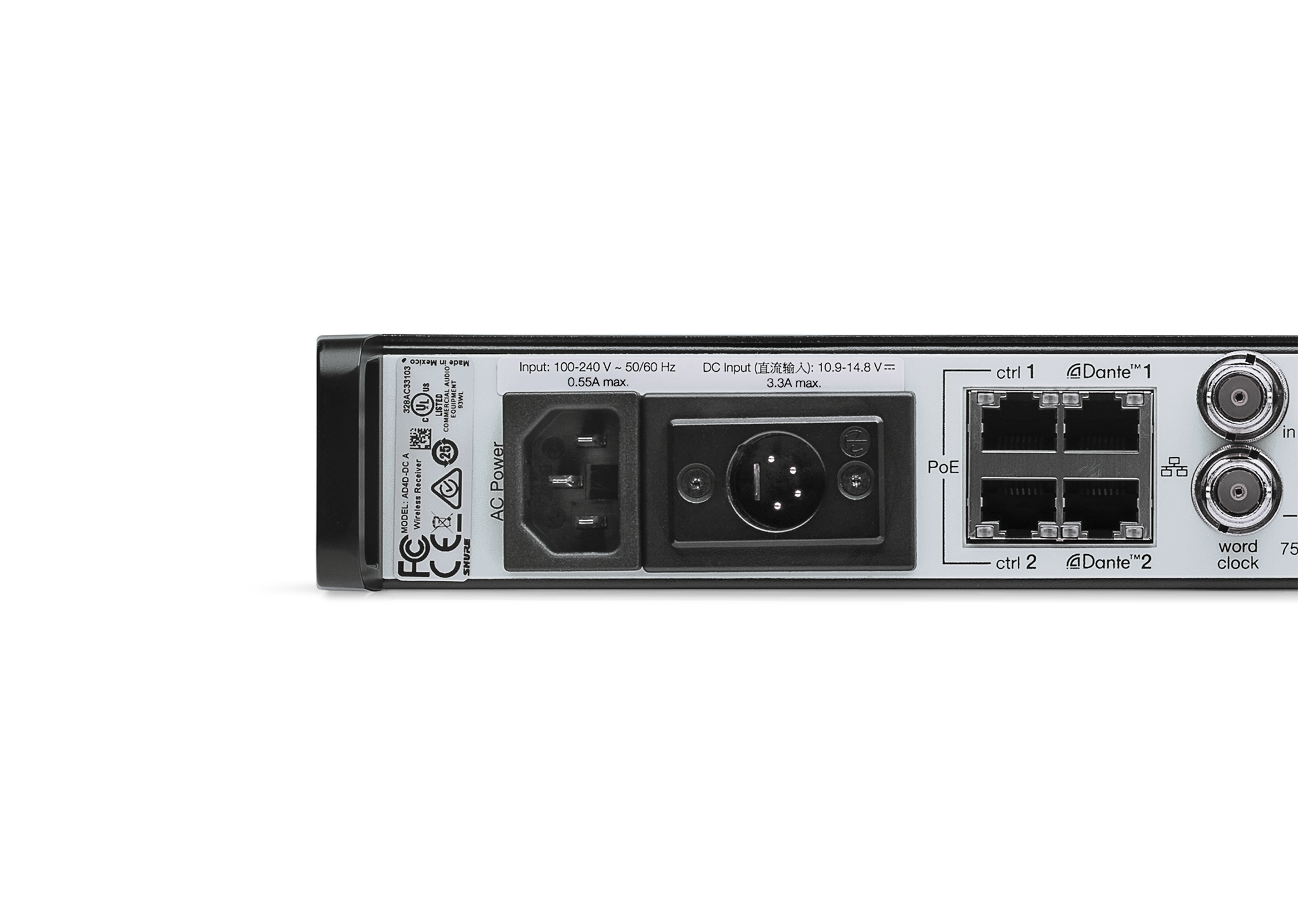 Shure AD4D Two-Channel Digital Wireless Receiver