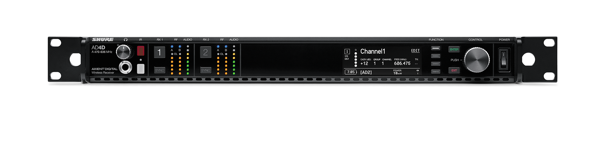 Shure AD4D Two-Channel Digital Wireless Receiver