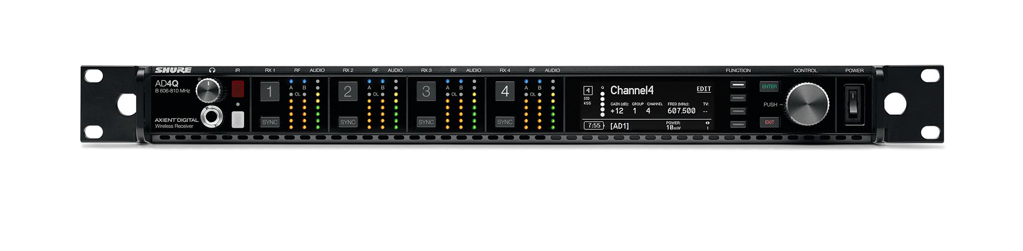 Shure AD4Q Four-Channel Digital Wireless Receiver