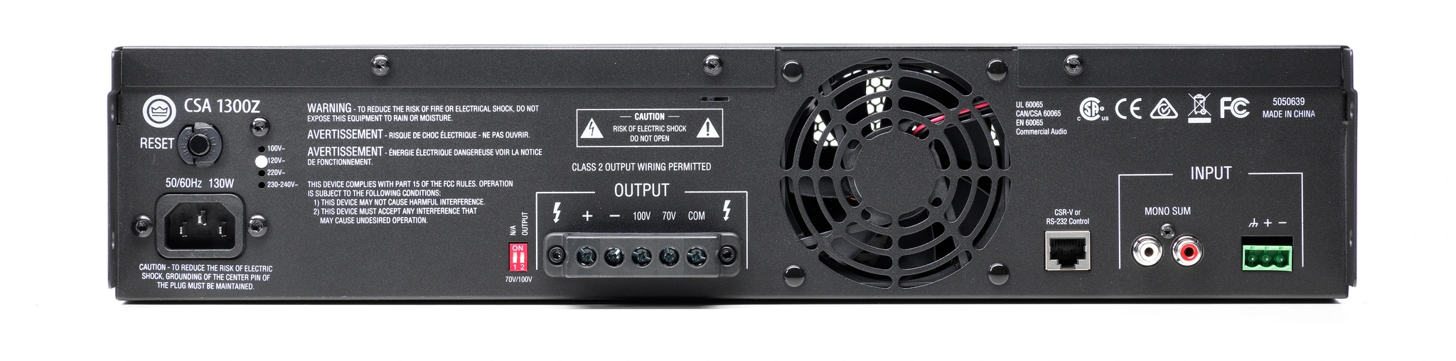 JBL Pro CSA 1300Z/2300Z 1 and 2 Channel / 300W Audio Amplifiers