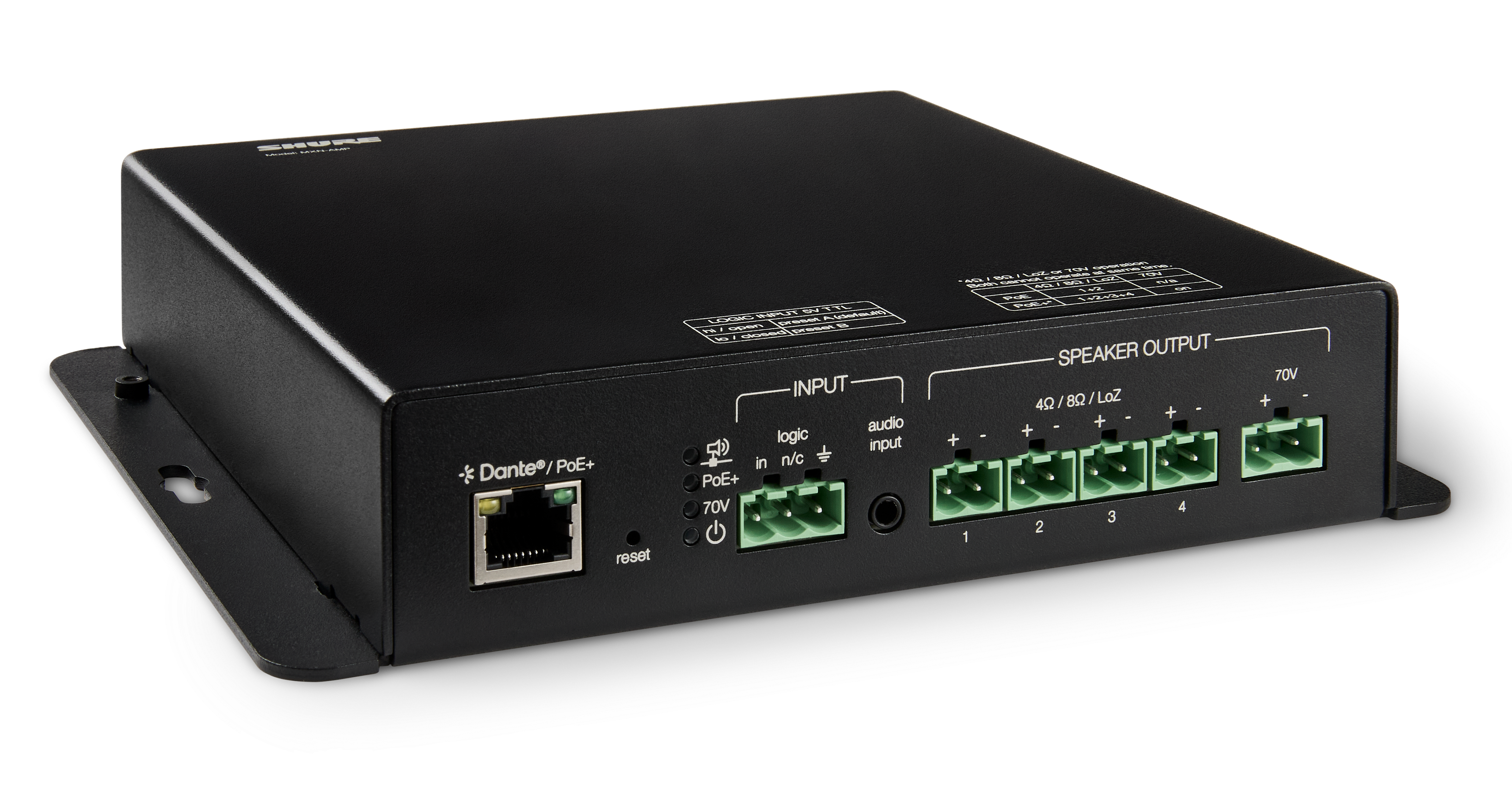 Shure MXN-AMP PoE+ Powered Multichannel Amplifier