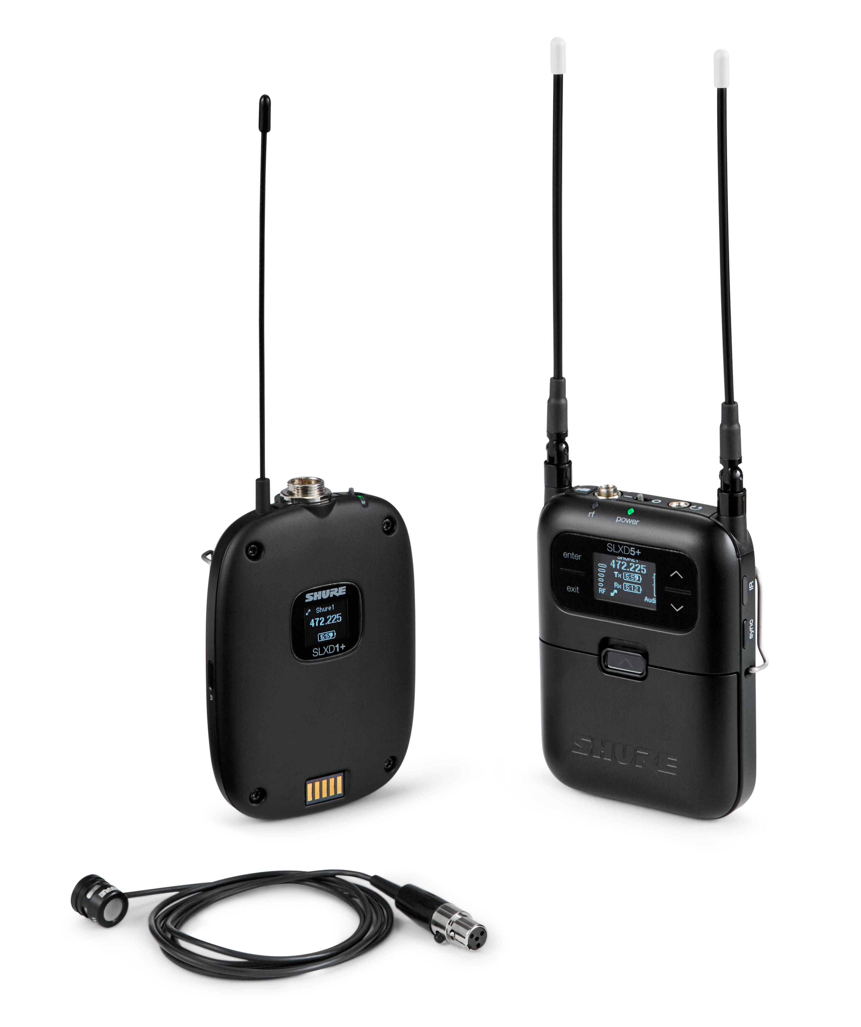 Shure SLXD15+/85M Portable Digital Wireless System with WL185M Low-Profile Cardioid Lavalier Microphone