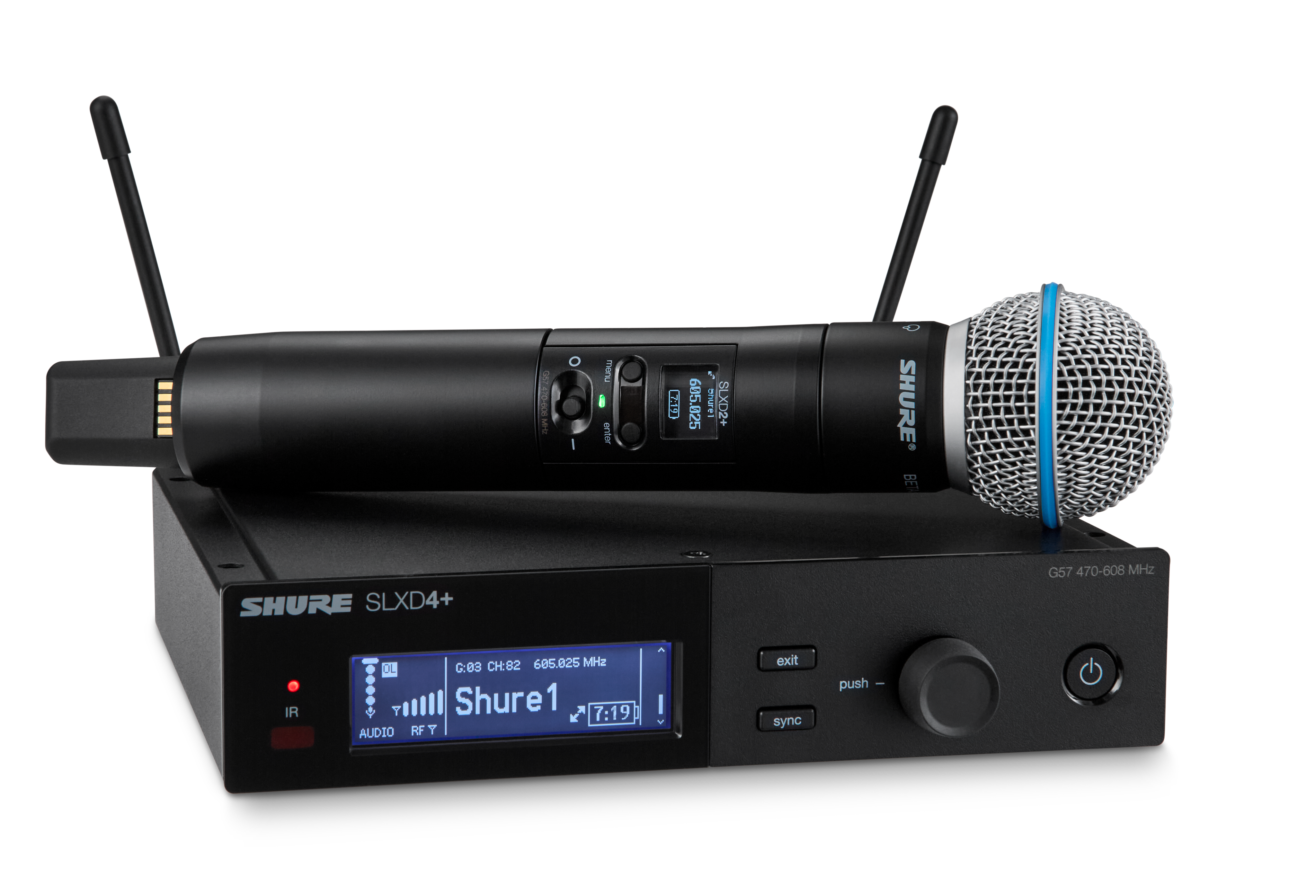 Shure SLXD24+/B58 Digital Wireless Handheld System with Beta® 58A Supercardioid Dynamic Microphone