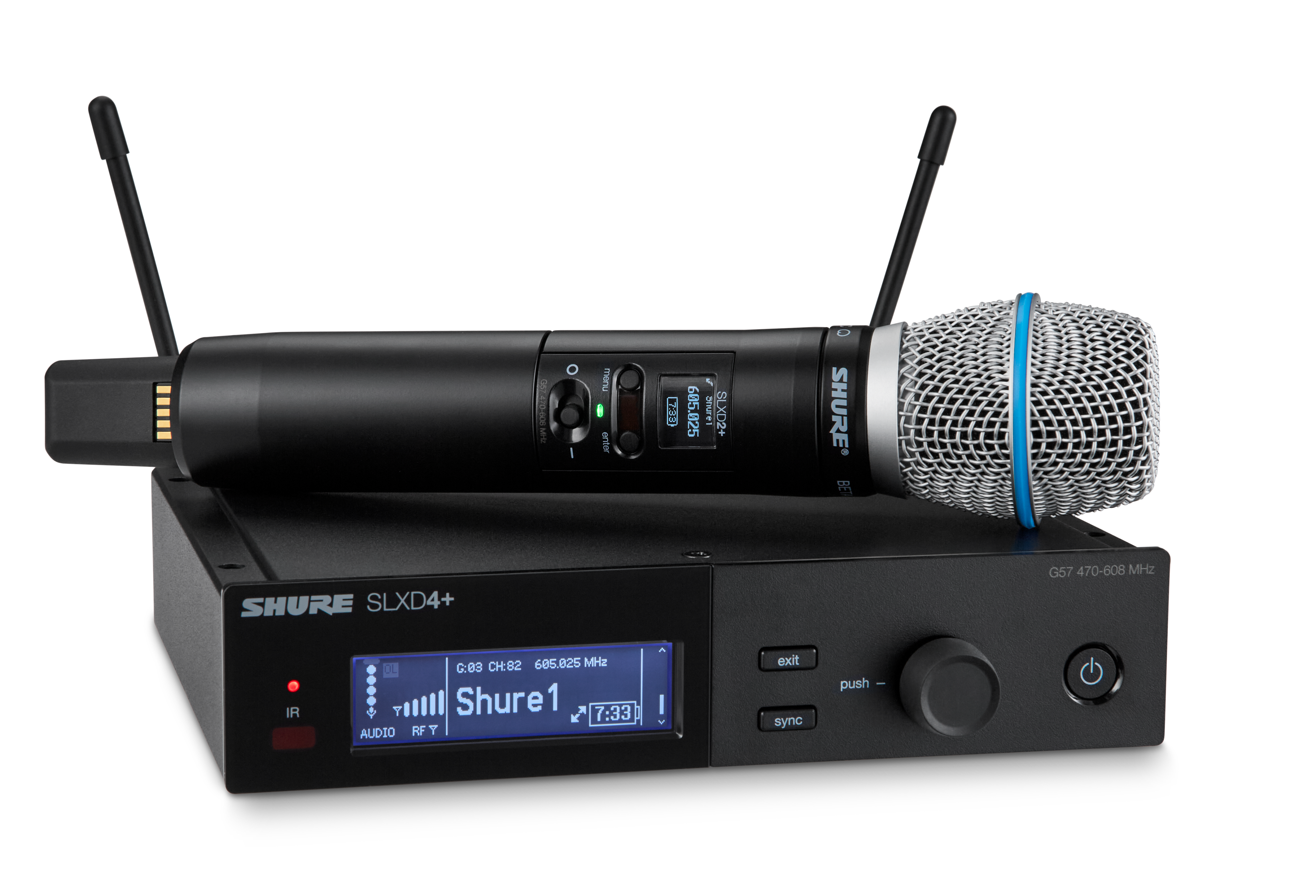 Shure SLXD24+/B87A Digital Wireless Handheld System with Beta® 87A Supercardioid Condenser Microphone
