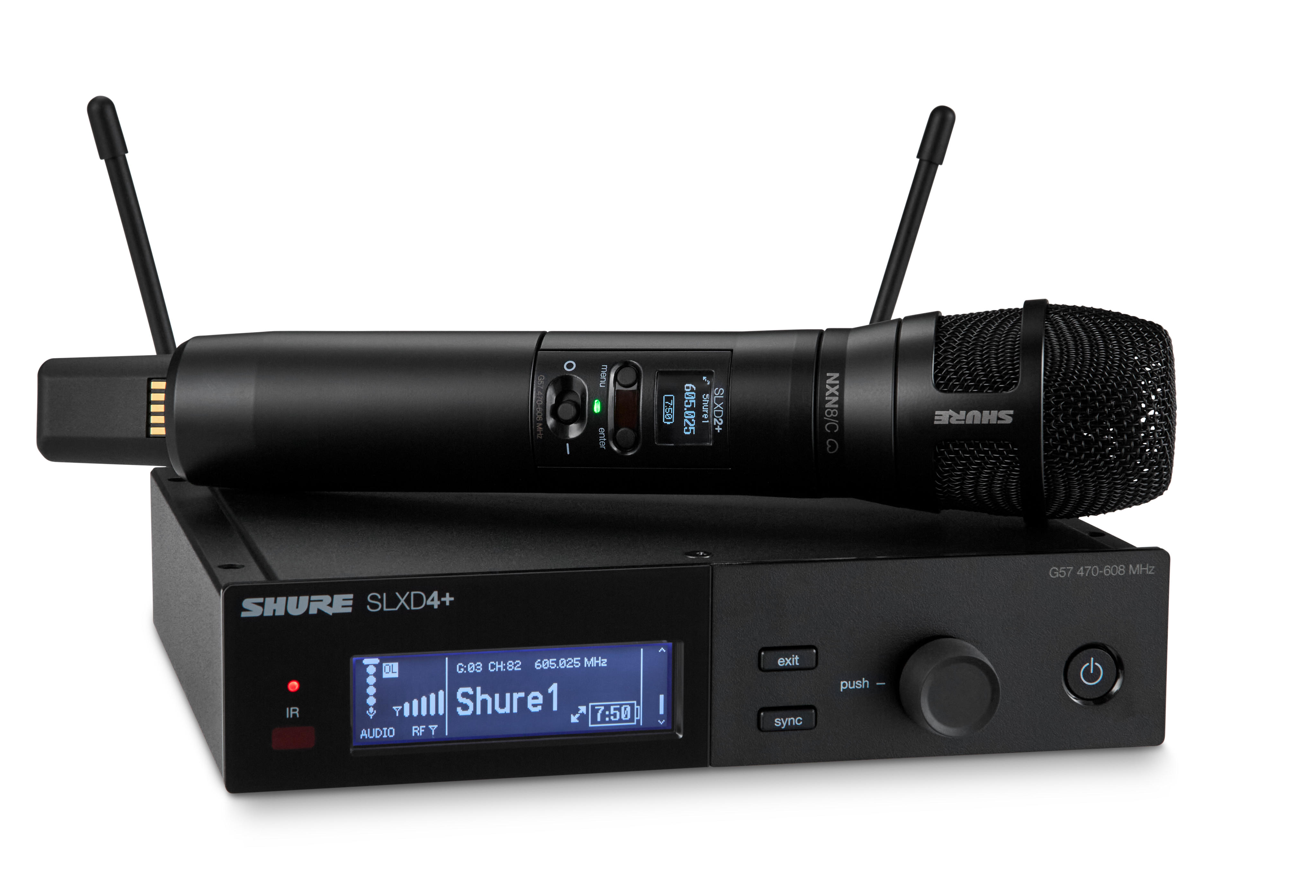 Shure SLXD24+/N8C Digital Wireless Handheld System with Nexadyne™ 8/C Cardioid Dynamic Microphone