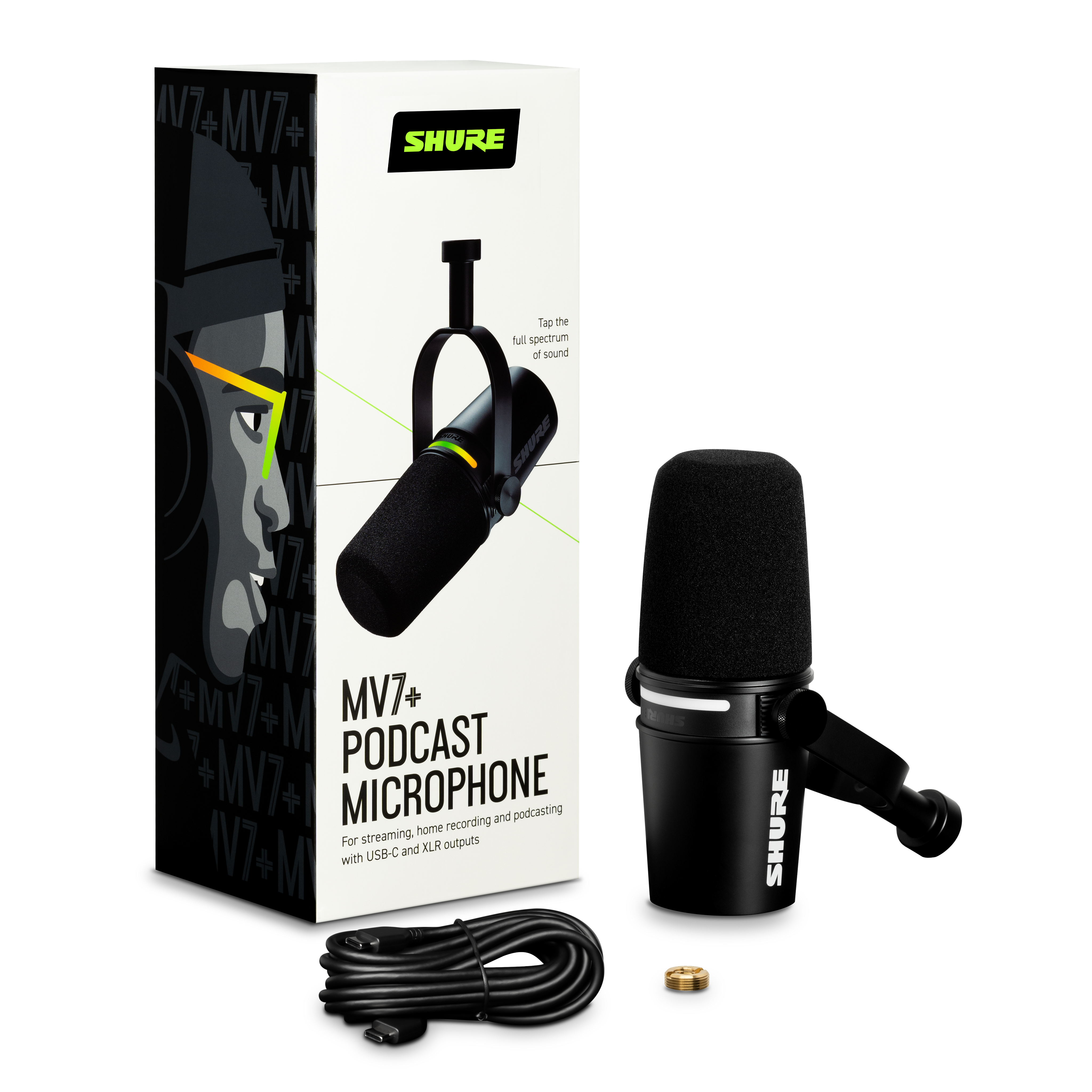 MV7+ Podcast Microphone with Gravity Microphone Arm Bundle