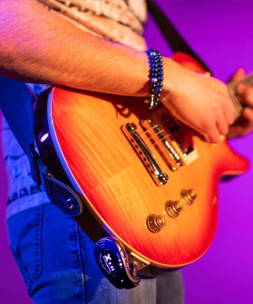 guitarist with u2 closeup