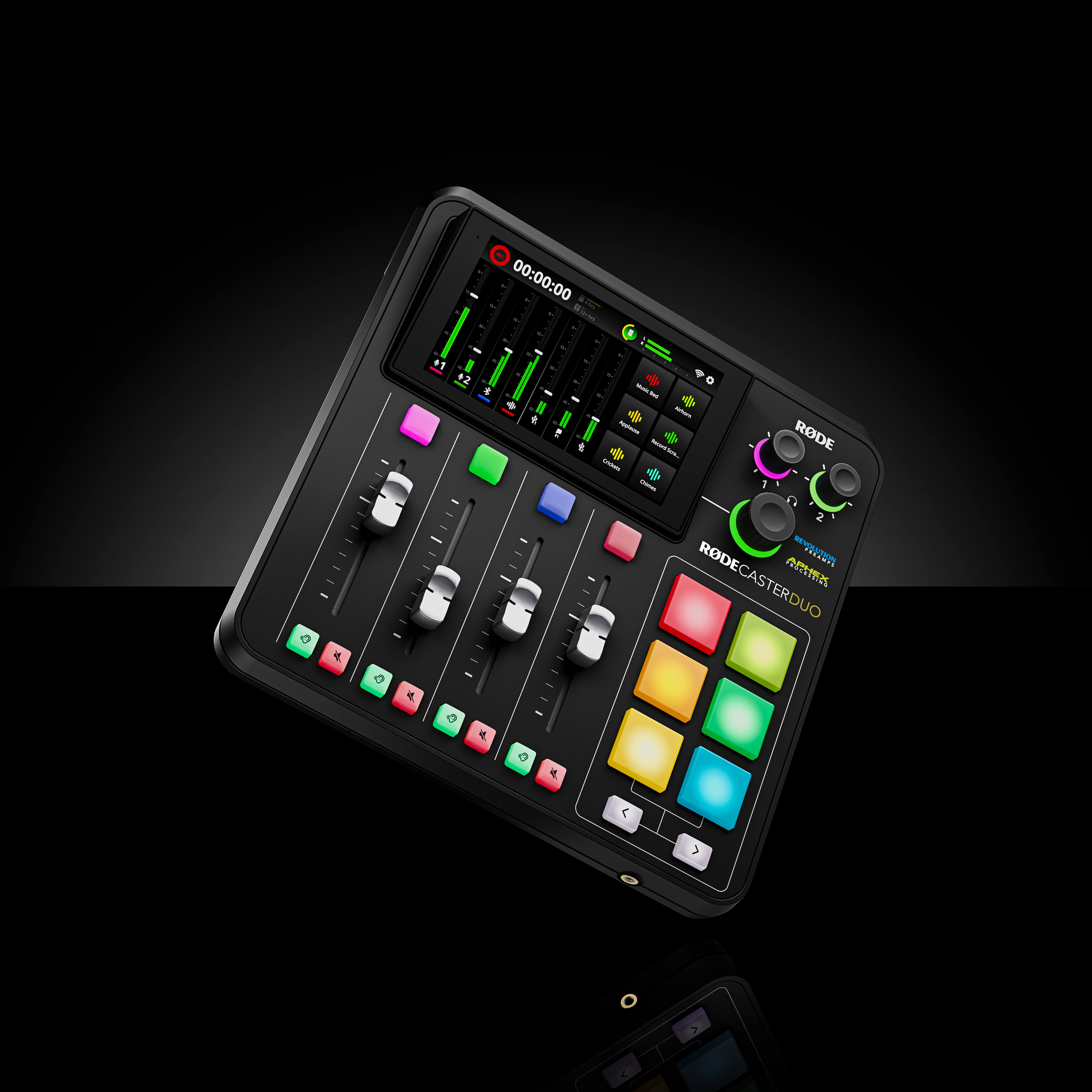 R&Oslash;DECaster Duo on black background