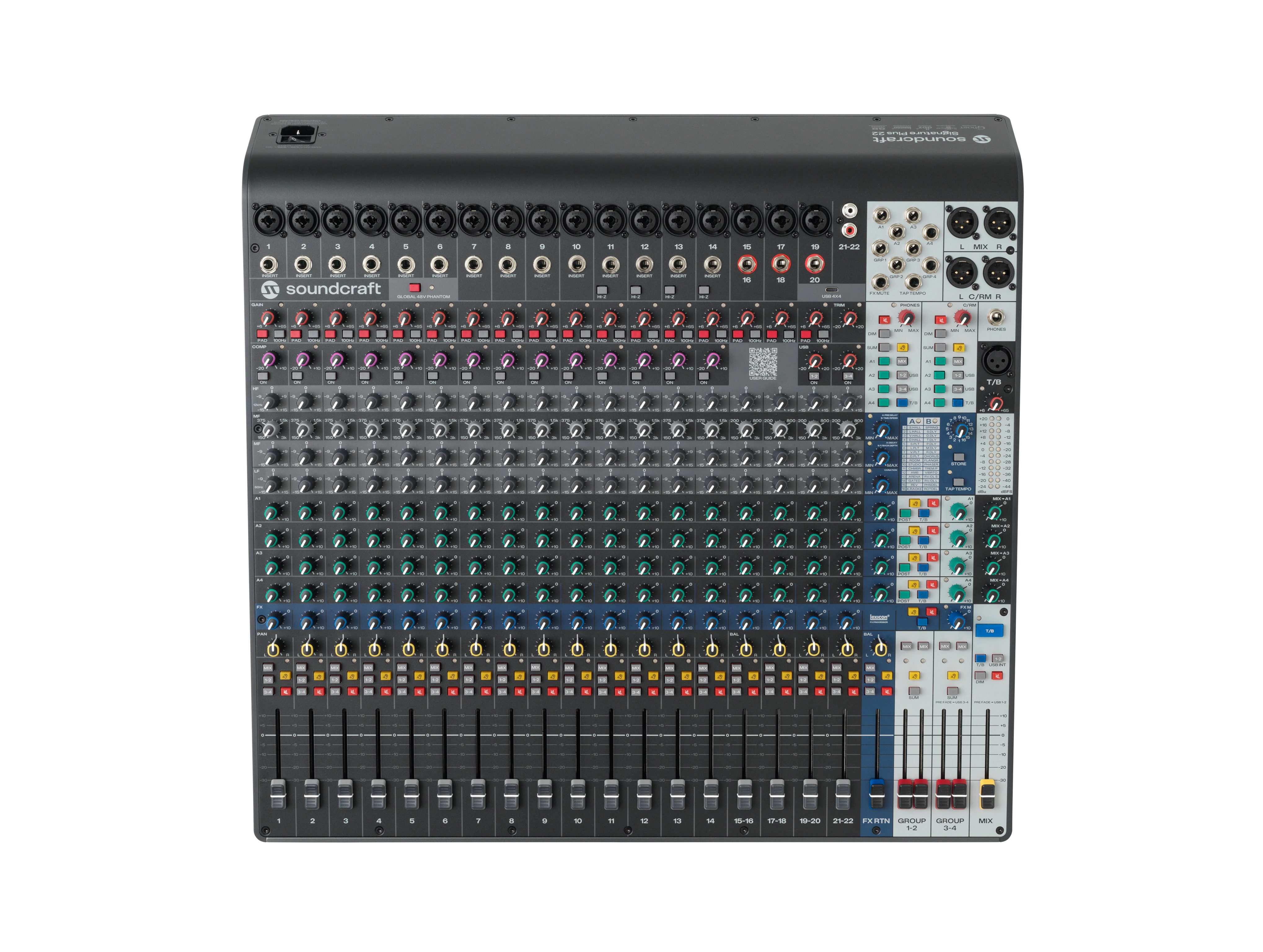 Soundcraft Signature Plus 22 Analog Connected Mixing Console with 22 Input Channels