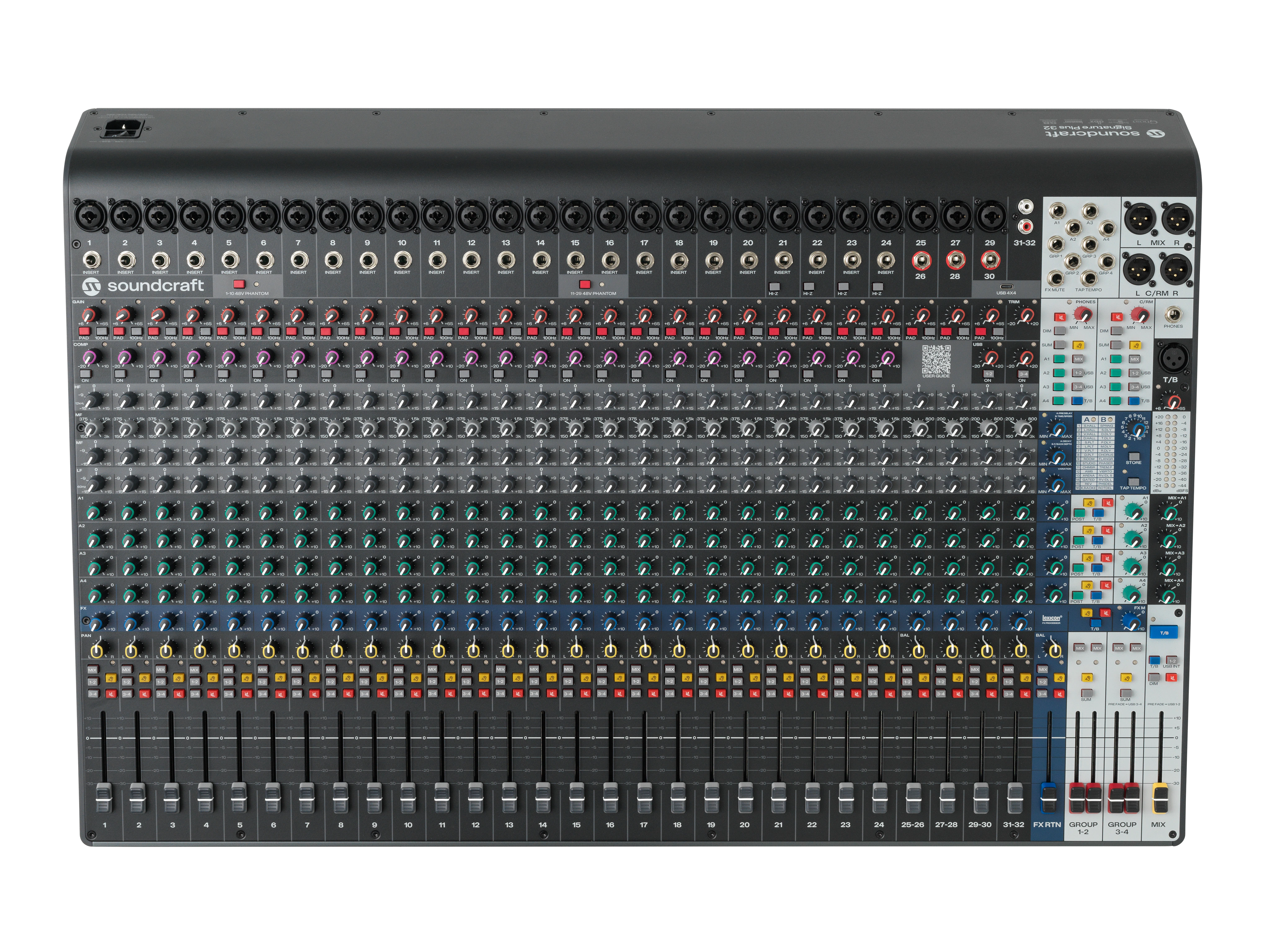 Soundcraft Signature Plus 32 Analog Connected Mixing Console with 32 Input Channels