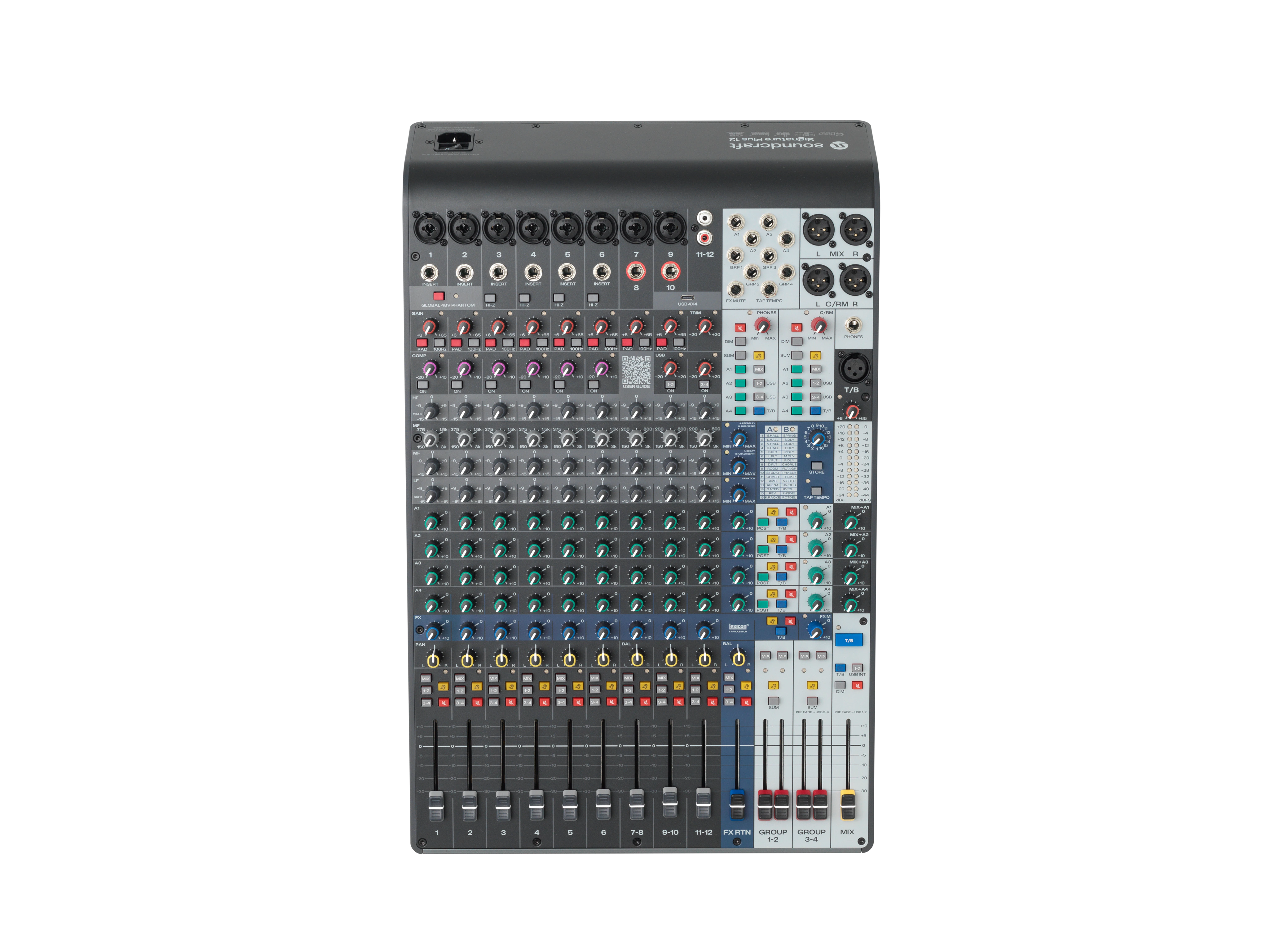 Soundcraft Signature Plus 12 Analog Connected Mixing Console with 12 Input Channels