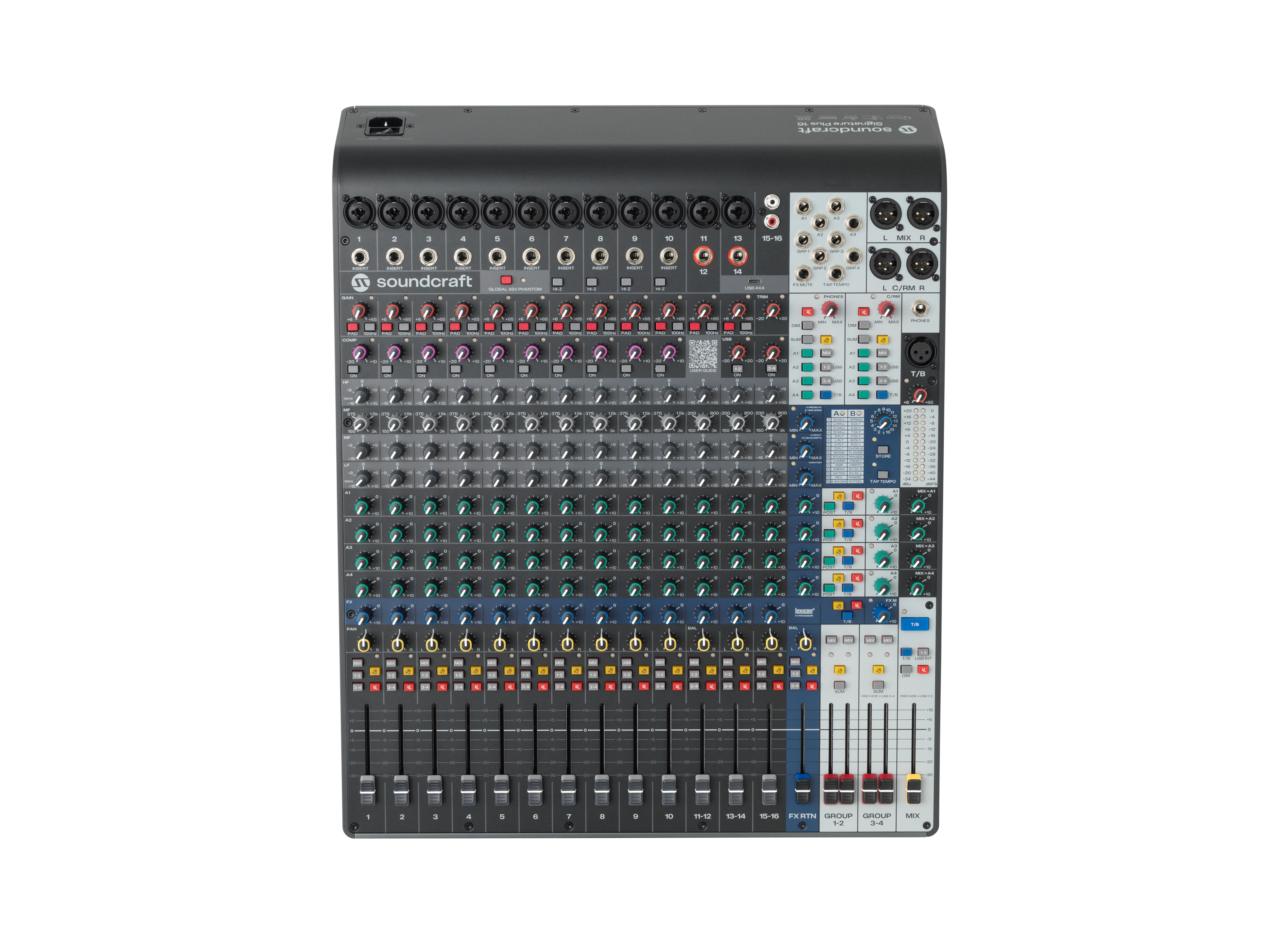 Soundcraft Signature Plus 16 Analog Connected Mixing Console with 16 Input Channels