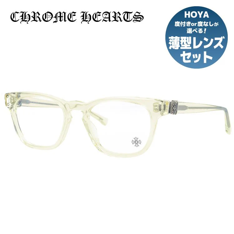 【Chrome Hearts】クロムハーツ メガネフレーム 伊達メガネ レギュラーフィット CHROME HEARTS LOUVIN CUP WC 48サイズ ウェリントン型 ユニセックス メンズ レディース