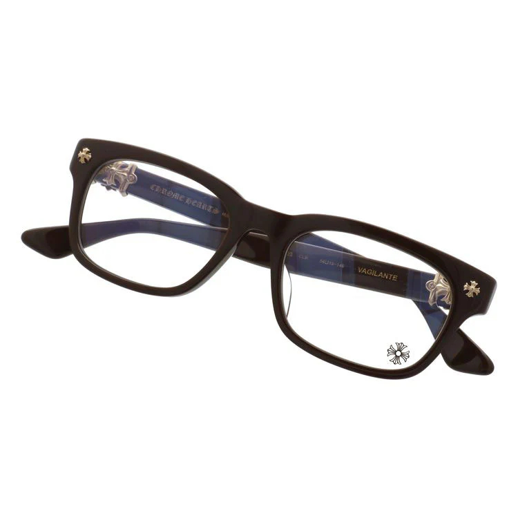 【Chrome Hearts】クロムハーツ メガネフレーム 伊達メガネ レギュラーフィット CHROME HEARTS VAGILANTE CLB 54サイズ CHプラス スクエア型 ユニセックス メンズ レディース