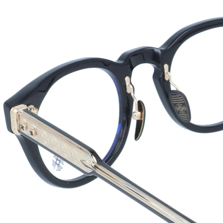 【Chrome Hearts】クロムハーツ メガネフレーム 伊達メガネ CHROME HEARTS DINGALONGLINGLONG BK-18KGP 49サイズ ボストン ユニセックス メンズ レディース