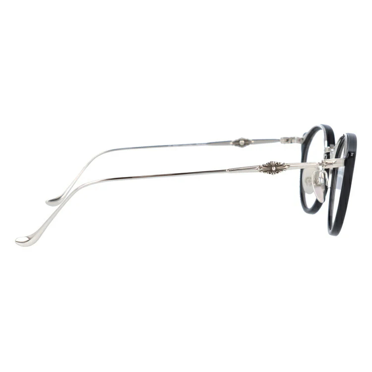 クロムハーツ メガネ　 度なし 伊達メガネ 眼鏡 メガネフレーム CHROME HEARTS DIG BIG BK/SS 45サイズ ボストン型 ユニセックス メンズ レディース 紫外線 UVカット ラッピング無料
