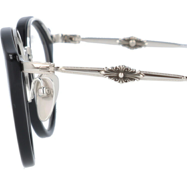 クロムハーツ メガネ　 度なし 伊達メガネ 眼鏡 メガネフレーム CHROME HEARTS DIG BIG BK/SS 45サイズ ボストン型 ユニセックス メンズ レディース 紫外線 UVカット ラッピング無料