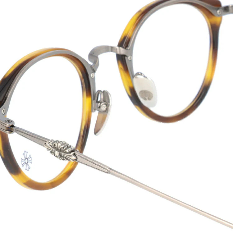 クロムハーツ メガネ　 度なし 伊達メガネ 眼鏡 メガネフレーム CHROME HEARTS DIG BIG BOS/AS 45サイズ ボストン型 ユニセックス メンズ レディース 紫外線 UVカット ラッピング無料