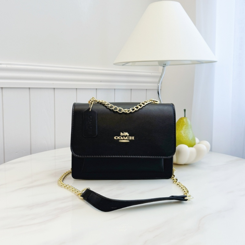 COACH コーチ バッグ コーティングキャンバス レザー シグネチャー チェーン ドロップハンドル クロスボディ ショルダーバッグ 