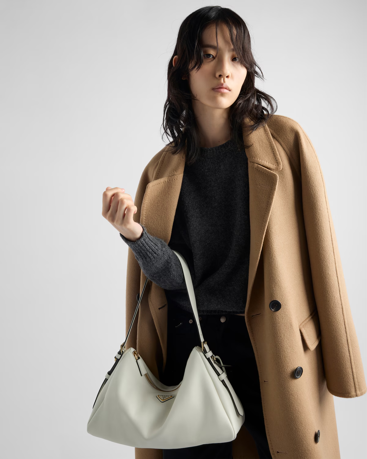 PRADA プラダ エメ ラージ レザー ショルダーバッグ 