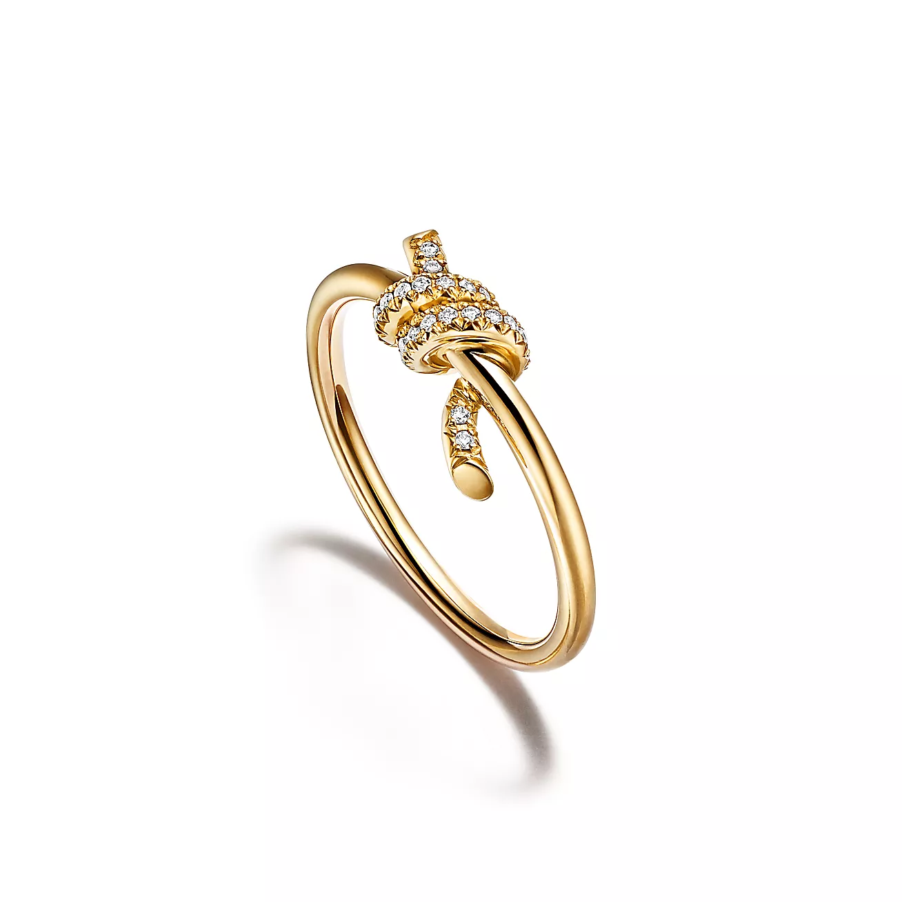 ティファニー/Tiffany ノット リング ダイヤモンド イエローゴールド