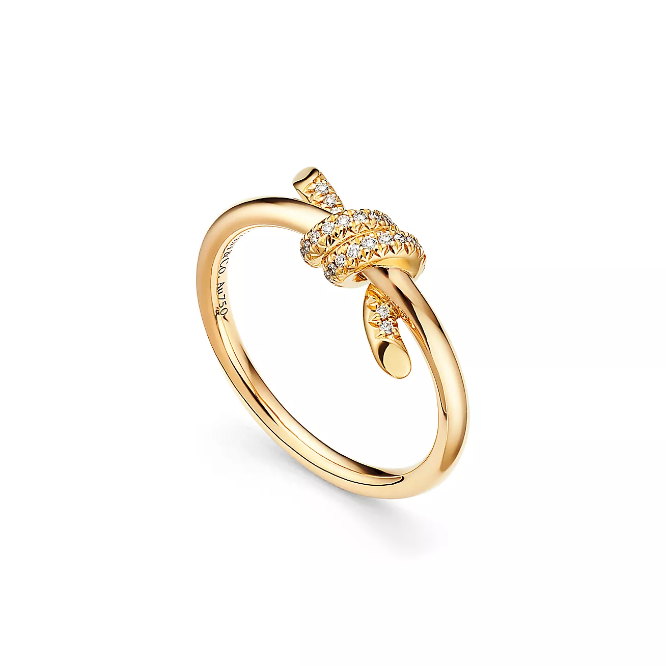 ティファニー/Tiffany ノット リング ダイヤモンド イエローゴールド