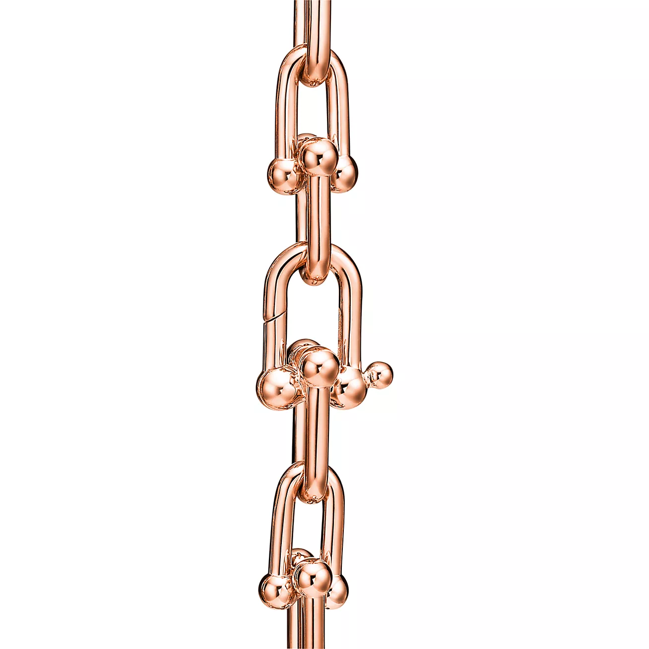 ティファニ/Tiffany ー ハードウェア ミディアム リンク ブレスレット ローズゴールド
