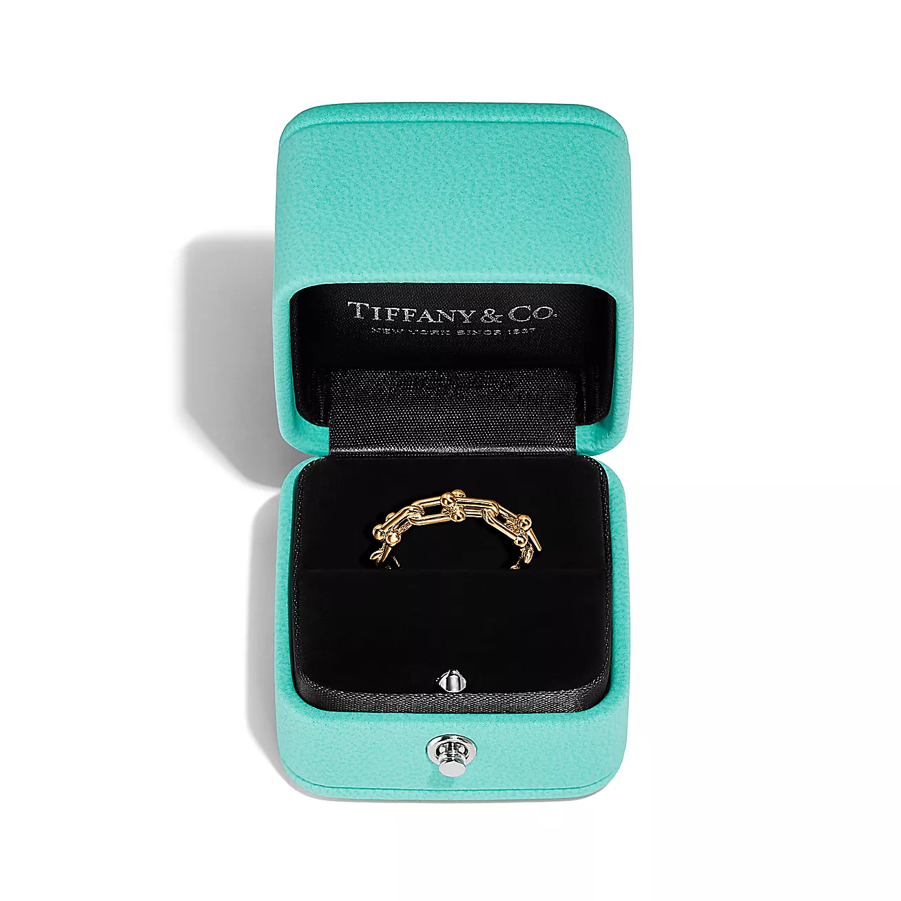 ティファニー/Tiffany ハードウェア リンク リング イエローゴールド（マイクロ）-男女兼用