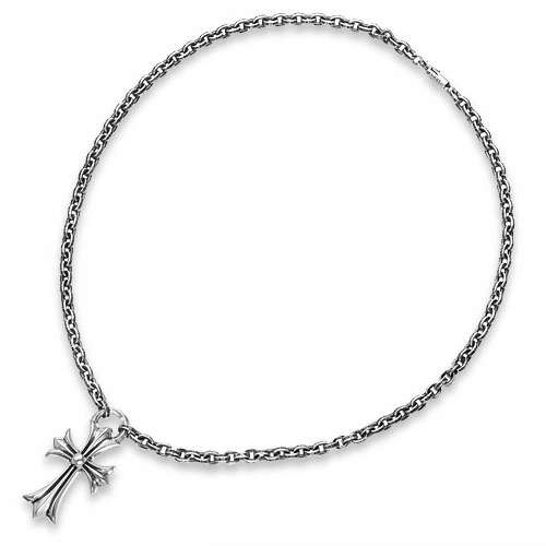 CHROME HEARTS　クロムハーツ　Necklace　ネックレス ペーパーチェーンネックレスw/CHクロスペンダント/18インチ