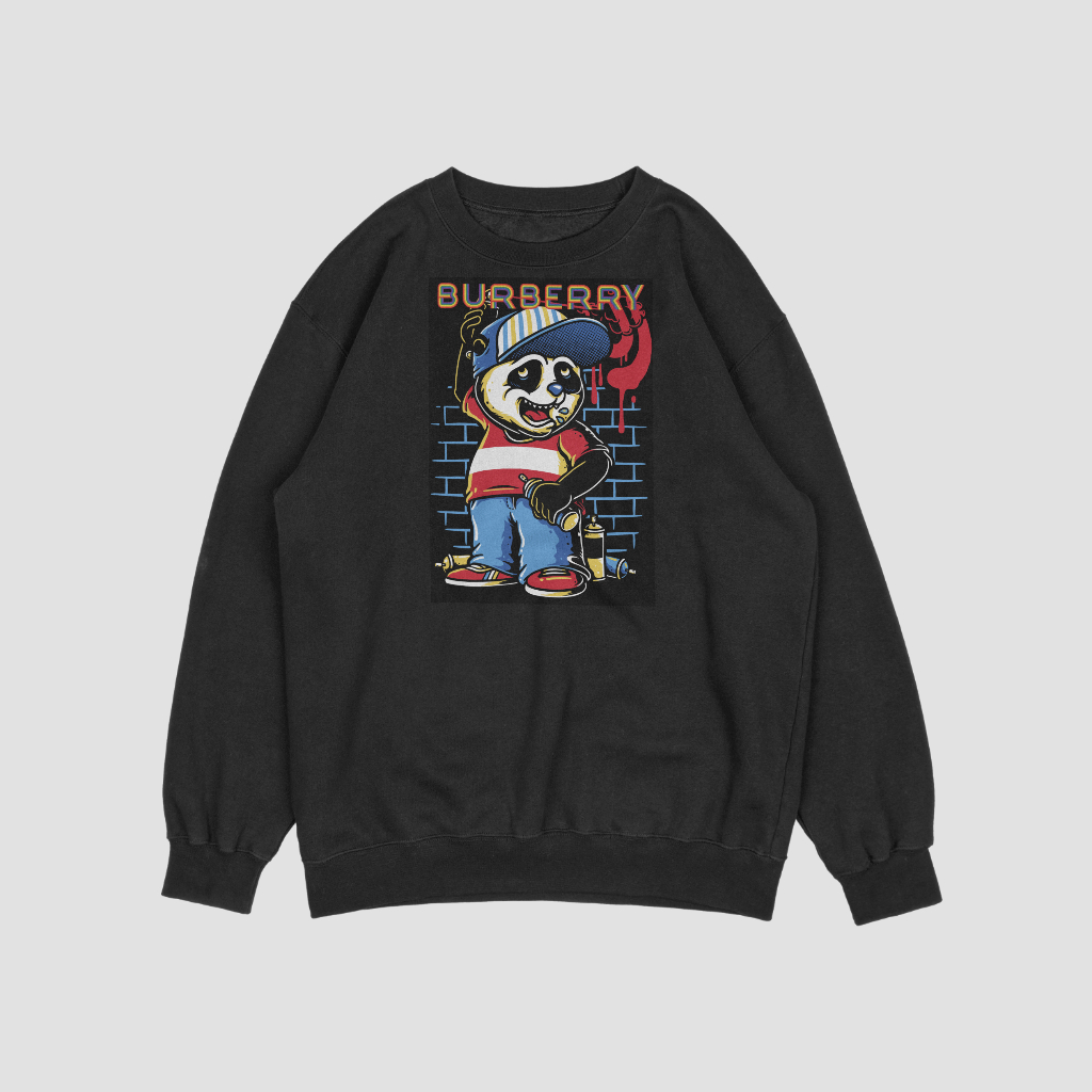 Burberryスウェット クル パーカー プリント  綿　男女兼用