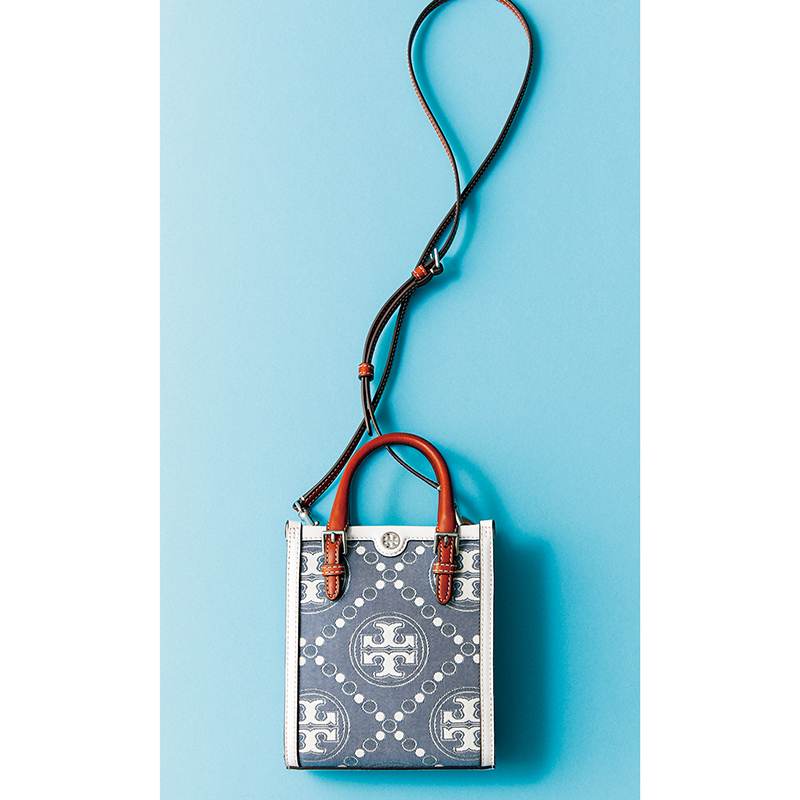 Tory Burch トリーバーチ T モノグラム デニム ミニ トート