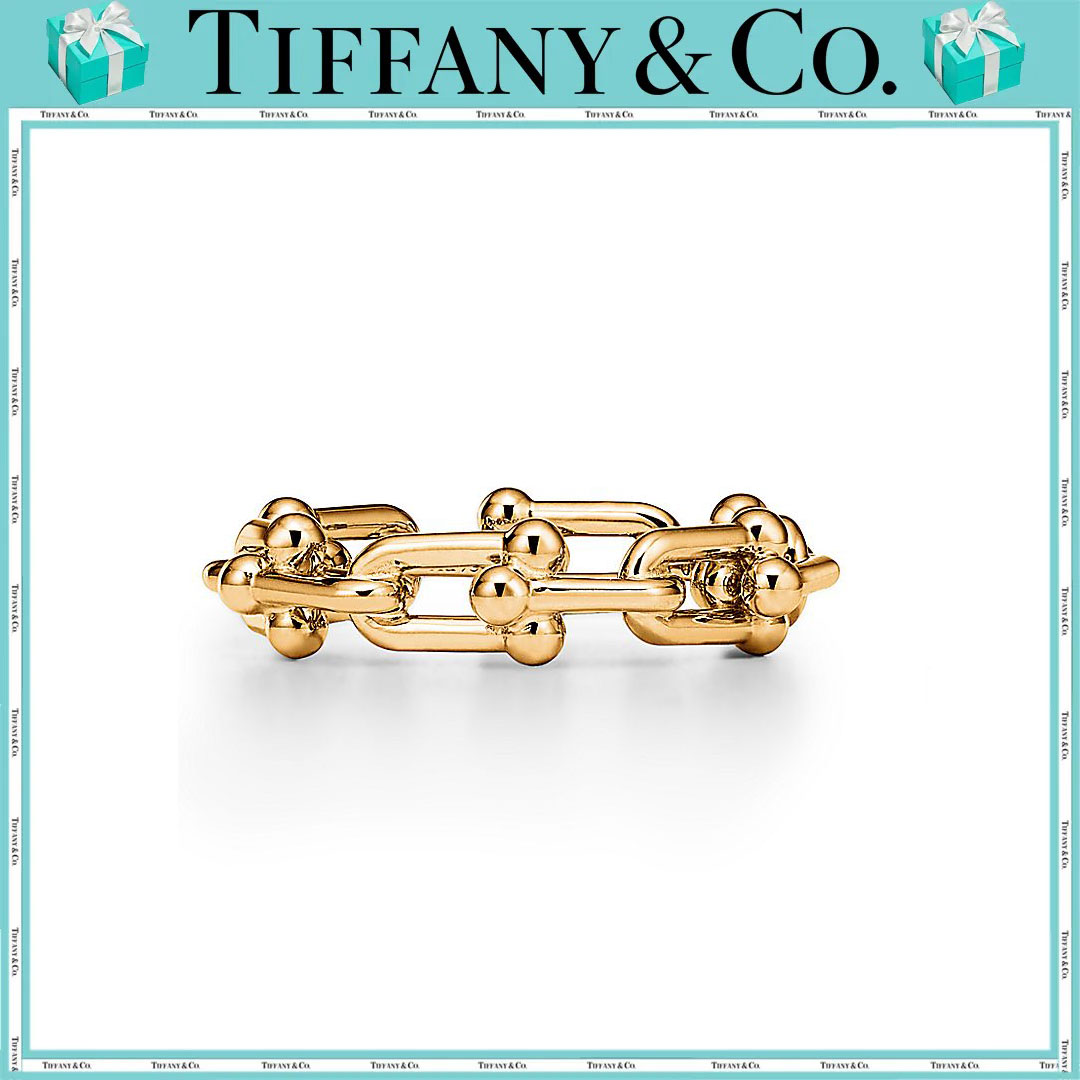 ティファニー/Tiffany ハードウェア リンク リング イエローゴールド（マイクロ）-男女兼用
