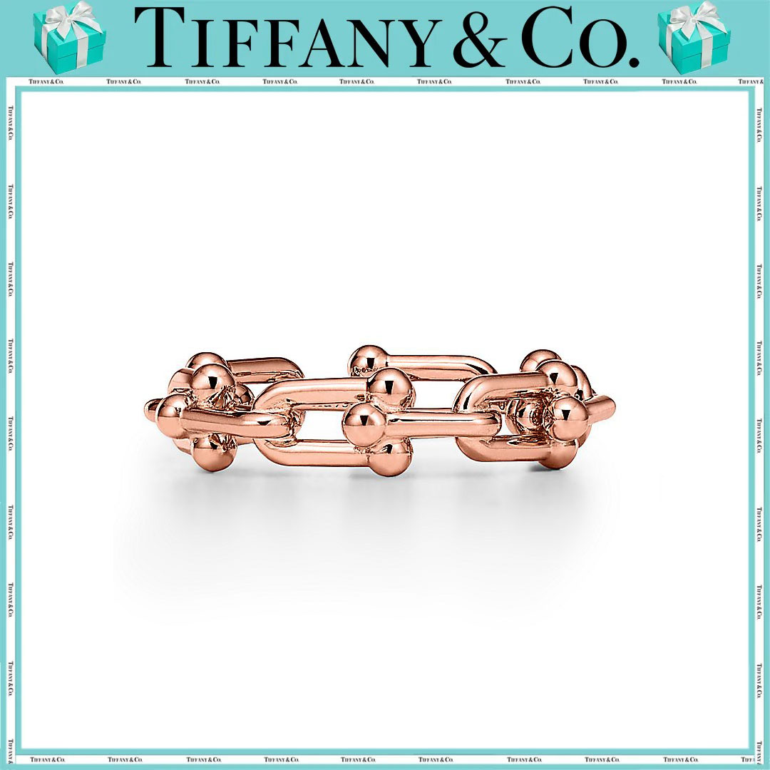 ティファニー/Tiffany ハードウェア リンク リング ローズゴールド（マイクロ）-男女兼用