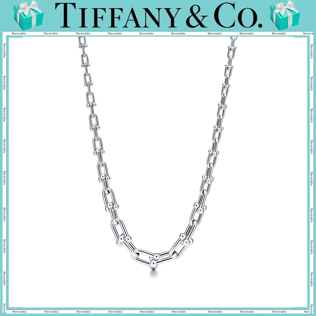 ティファニ/Tiffany ー ハードウェア グラジュエイテッド リンク ネックレス スターリングシルバー 男女兼用
