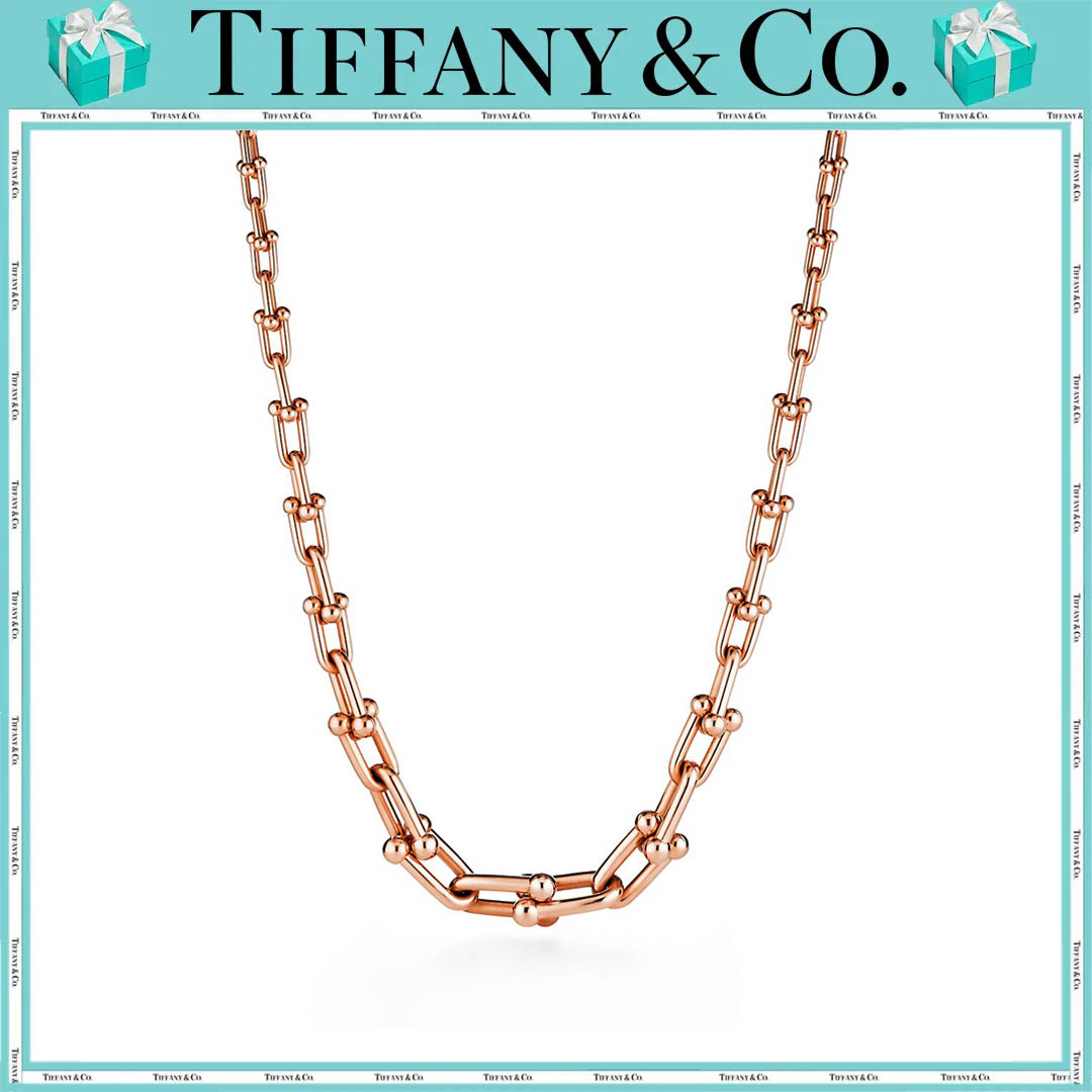 ティファニー/Tiffany ハードウェア グラジュエイテッド リンク ネックレス ローズゴールド