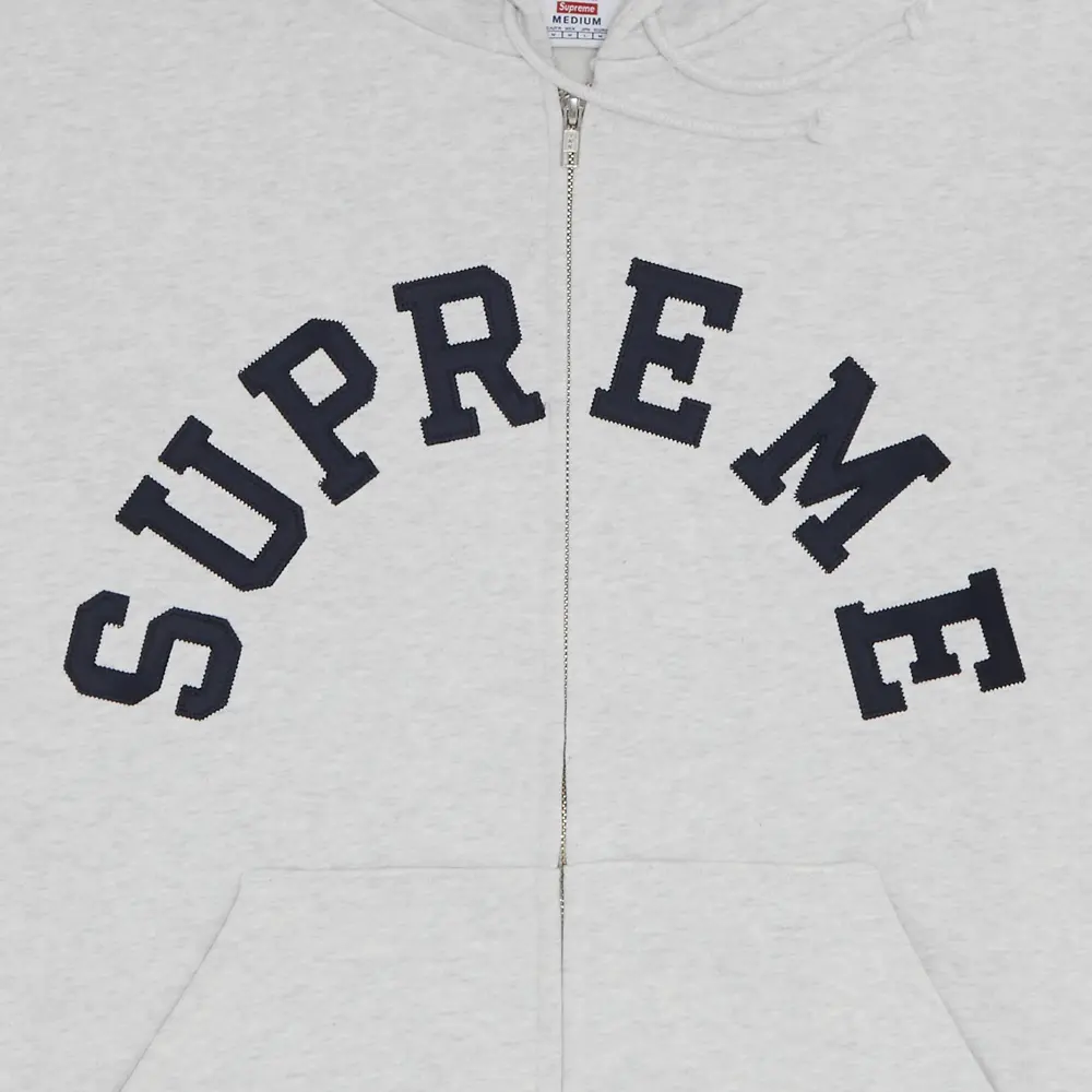 Supreme x Champion Zip Up Hooded Sweatshirt 'Ash Grey'