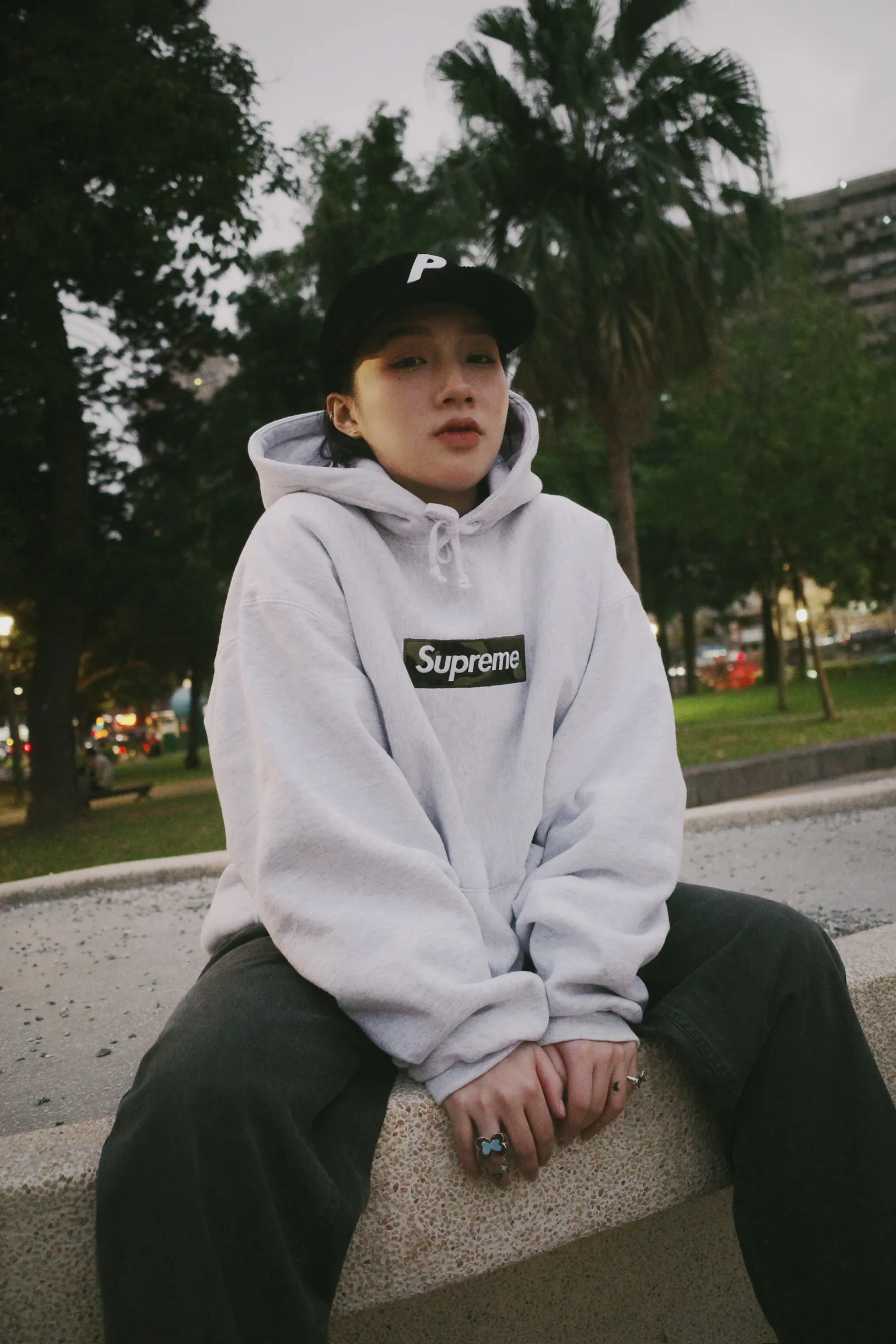 Supreme 23FW Box Logo Camouflage Hoodie