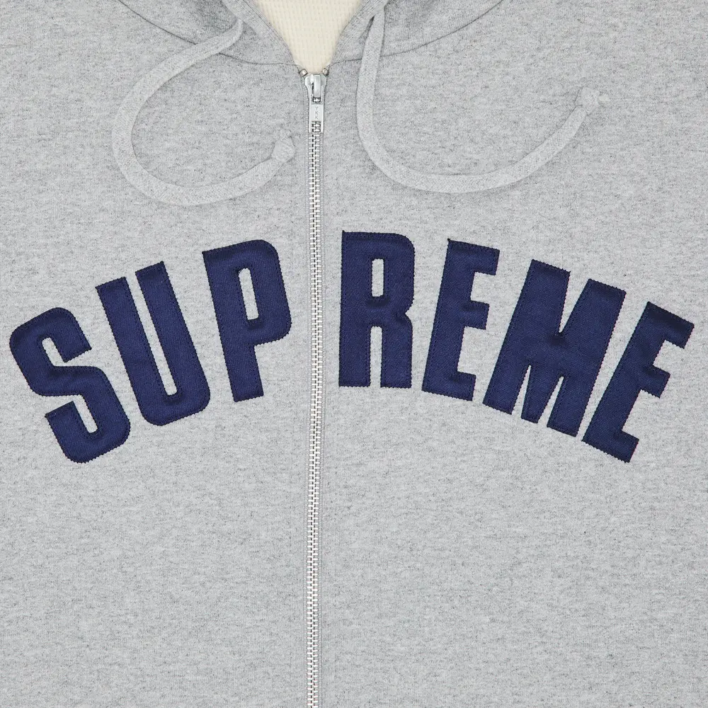 Supreme Arc Thermal Zip Up Hooded Sweatshirt 'Heather Grey'