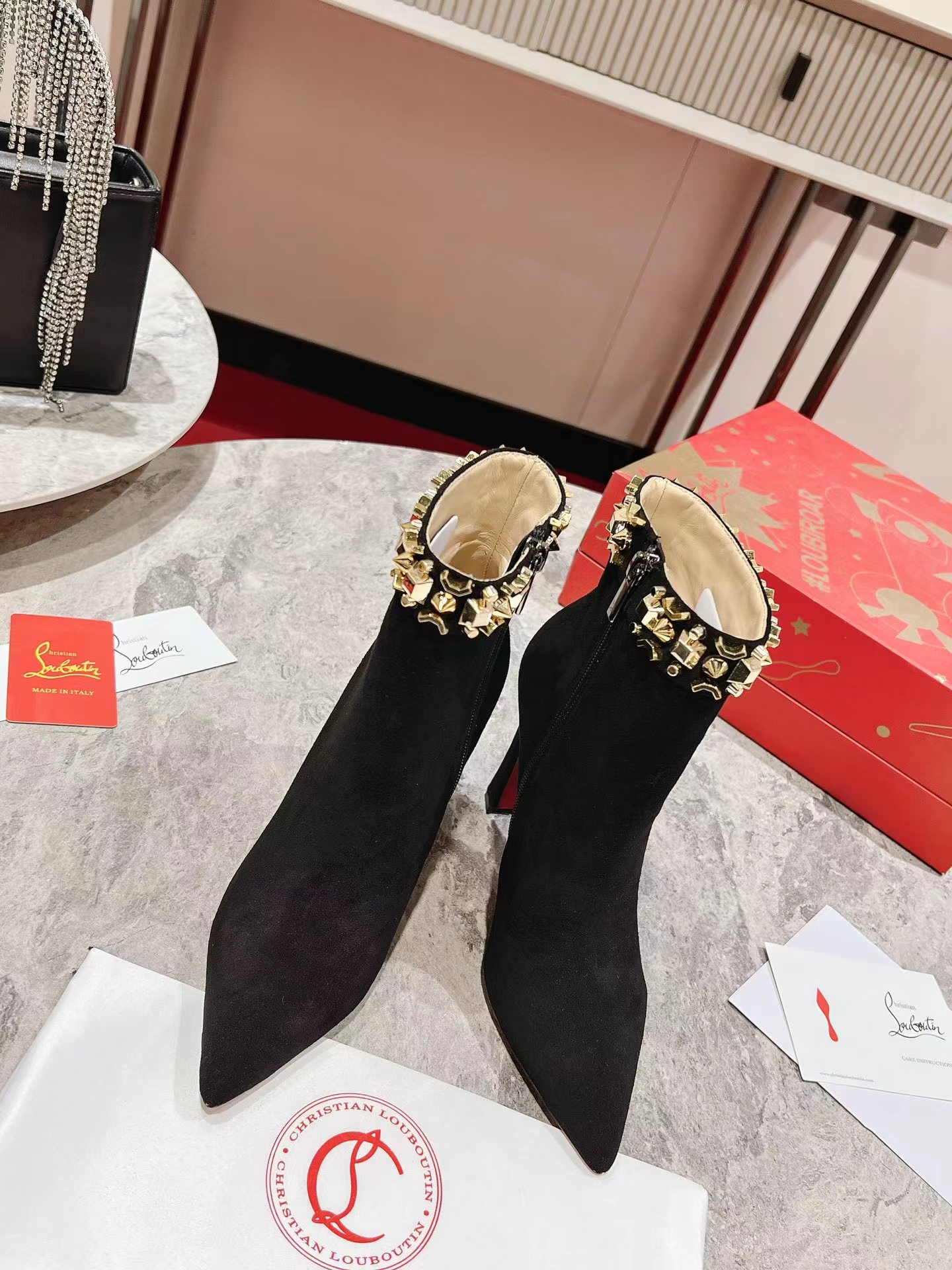 【Christian Louboutin】クリスチャン ルブタン Asteroispikes Booty 100 mm Black-高島屋オンラインストア - 公式
