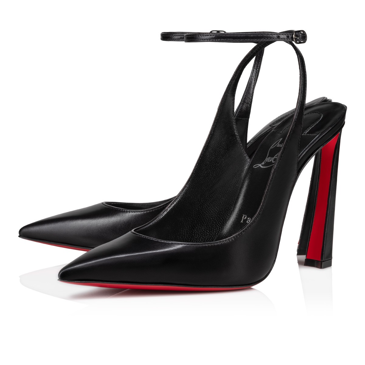 【Christian Louboutin】クリスチャン ルブタン Condora Strap 100 mm Black Leather Strappy Pumps-高島屋オンラインストア - 公式