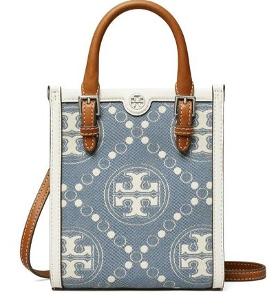 Tory Burch トリーバーチ T モノグラム デニム ミニ トート