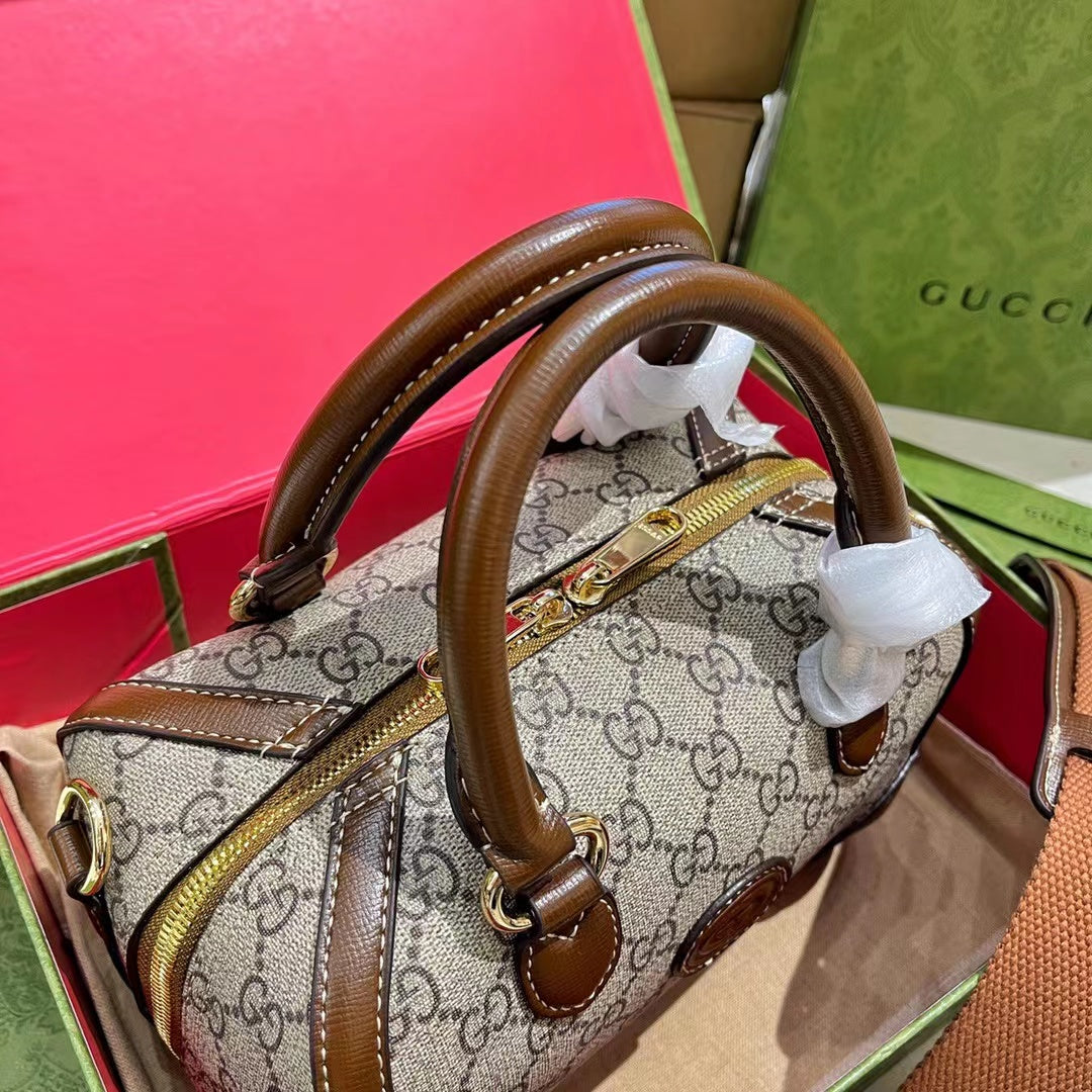 👜【GUCCI】グッチ ボストンバッグ 古典的なパターン