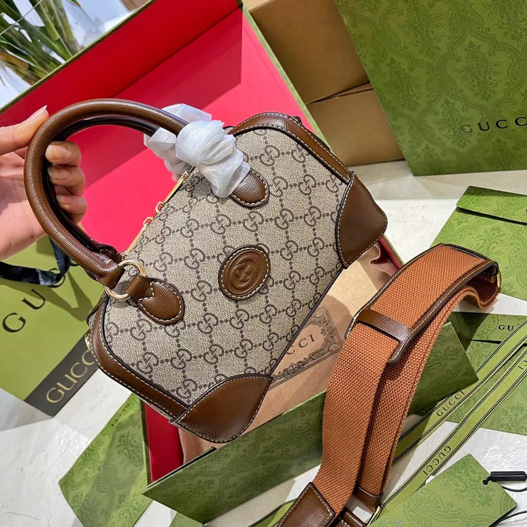 👜【GUCCI】グッチ ボストンバッグ 古典的なパターン