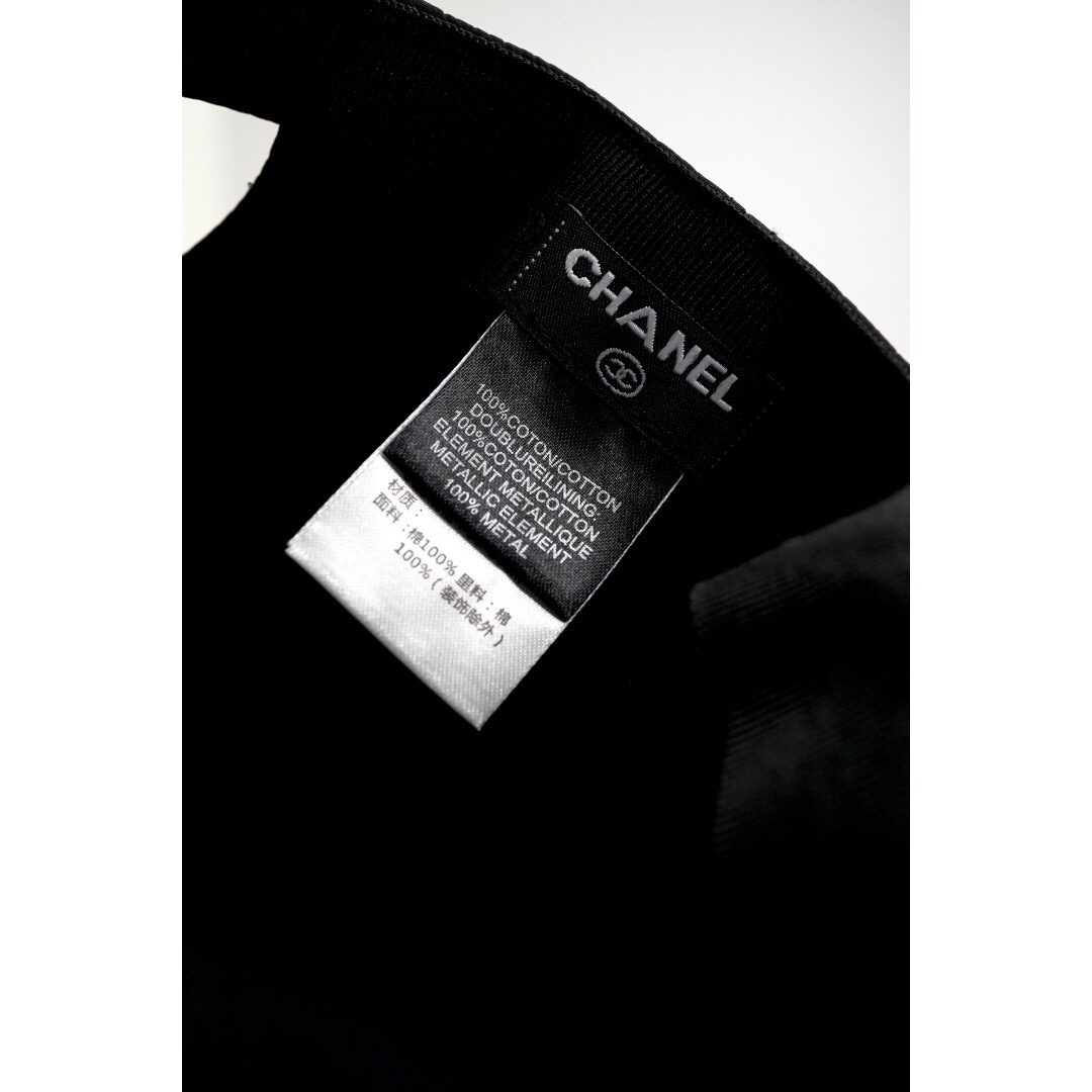 シャネル（Chanel）クラシック ダブルCロゴ ブラック ベースボールキャップ