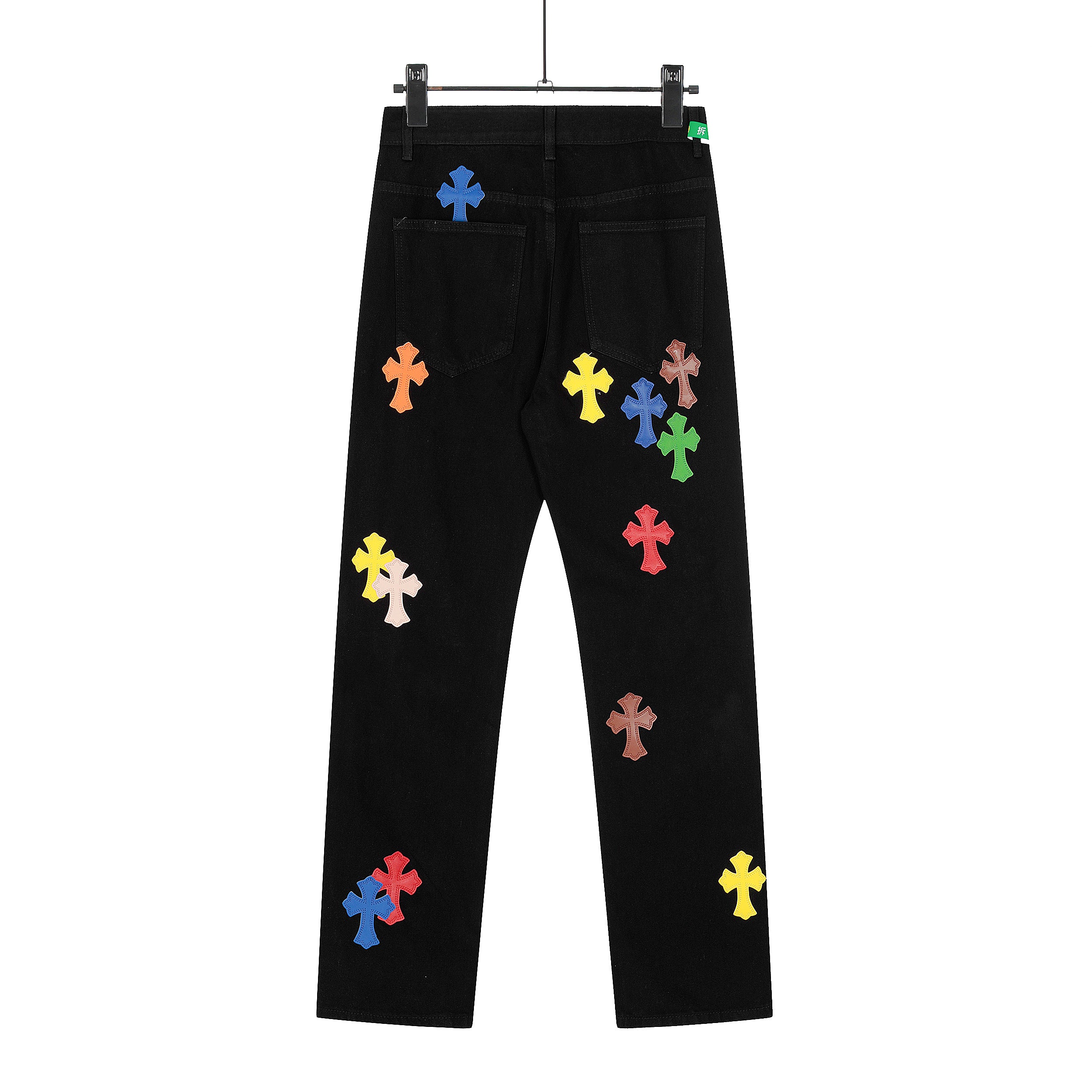 【Chrome Hearts】クロムハーツ カラー＆パッチ フレイムニージーンズ
