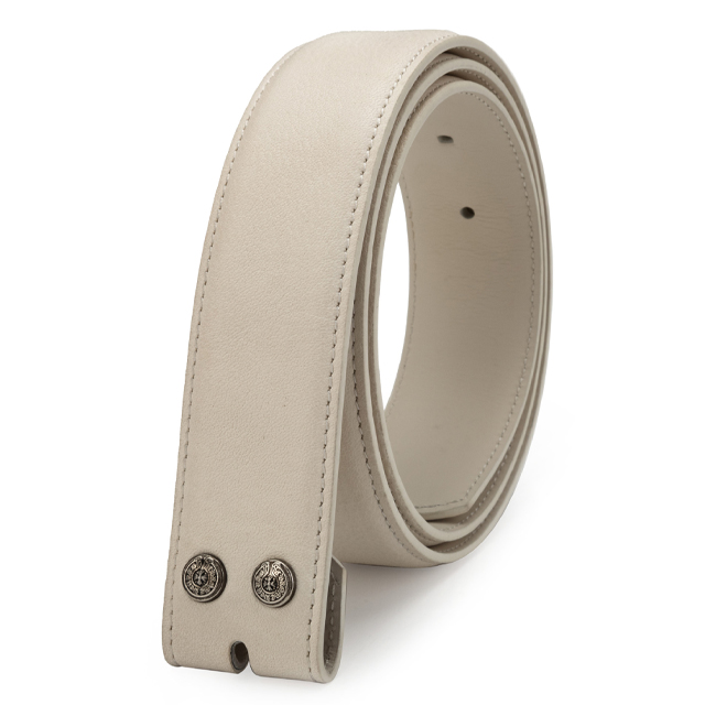 クロムハーツ プレーン レザー 1.5 ベルト ホースシュー リベット（バックルなし）