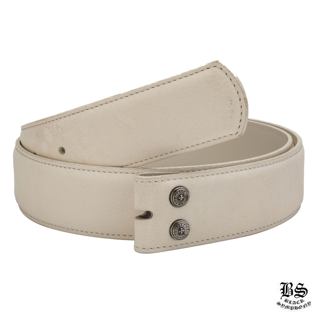 クロムハーツ プレーン レザー 1.5 ベルト ホースシュー リベット（バックルなし）