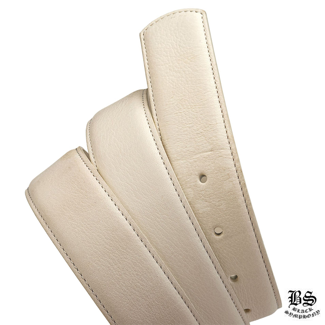 クロムハーツ プレーン レザー 1.5 ベルト ホースシュー リベット（バックルなし）