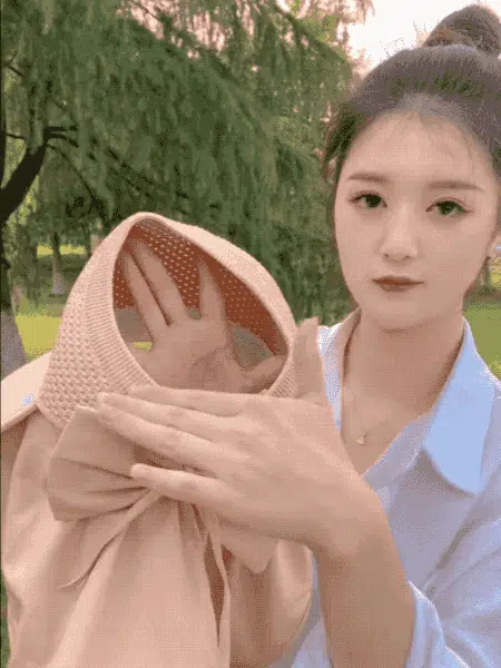  女性うなじまで守る日よけハット