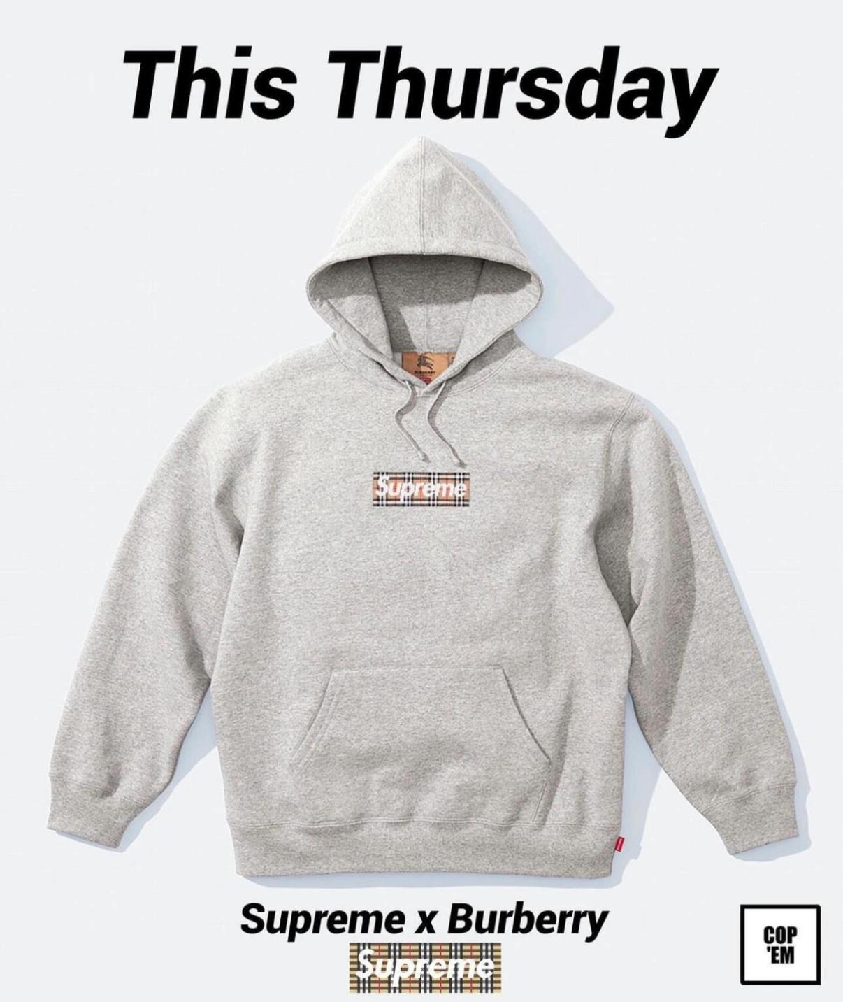 Supreme x Burberry スウェットシャツ